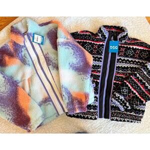 DSG Girl's‎ Fleece Jackets - Multicolor, Set of 2 Size Large